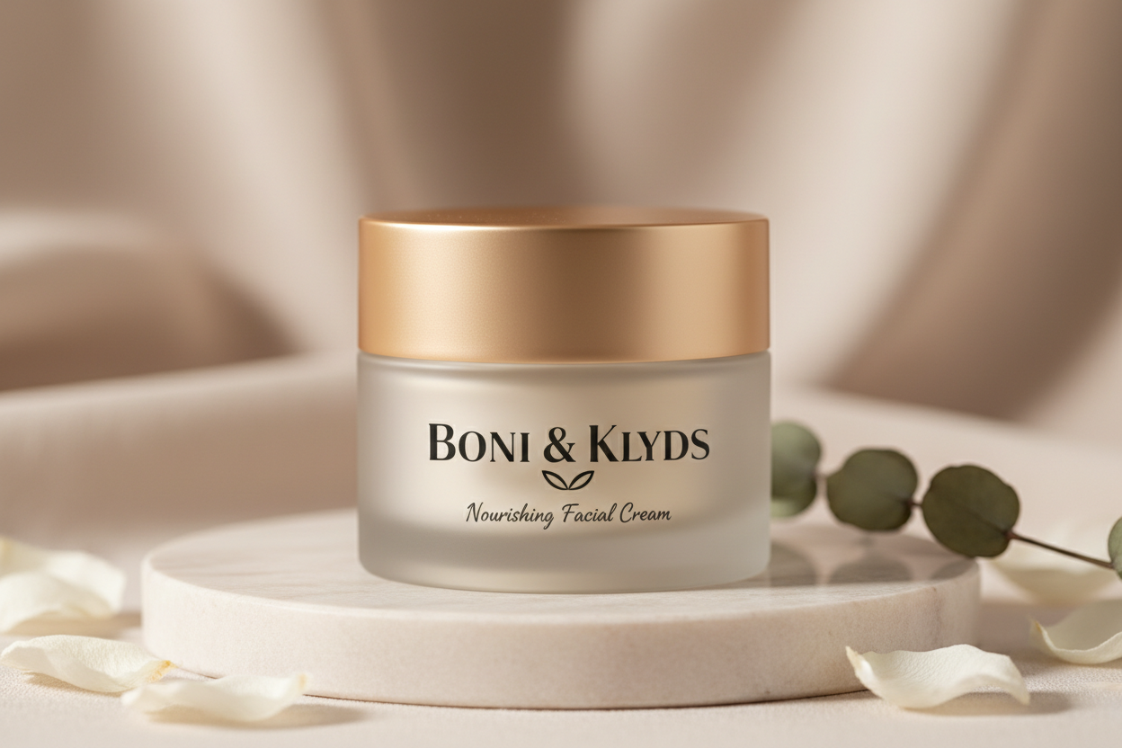 Creme container with the logo of Boni & Klyde
